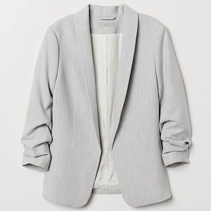 H&M light gray shawl-collar blazer jacket. Women’s size 2.